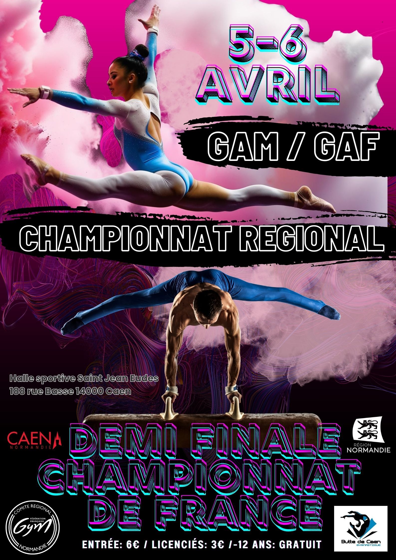 DEMI FINALE CHAMPIONNAT FRANCE INDIV CATEGORIES REGIONALE, FEDERALE A, NATIONALE A & B